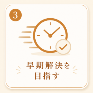 紛争を早期に解決する